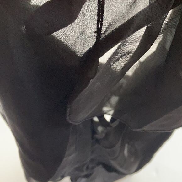 Last Chance NWT BCBGMaxAzria Chiffon Black Sleeveless Top - Picture 8 of 8